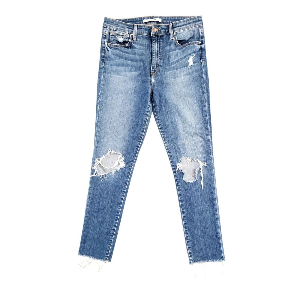 Joe's Jeans Women's Size 30 High Rise Skinny Ankle Distressed Frayed Denim